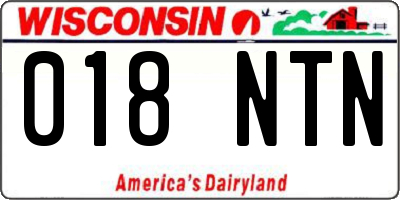 WI license plate 018NTN