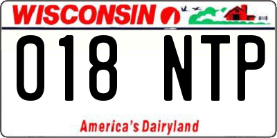 WI license plate 018NTP