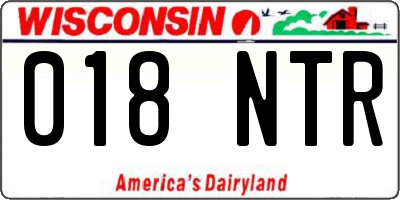 WI license plate 018NTR