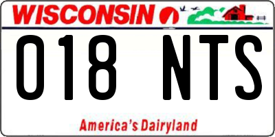 WI license plate 018NTS