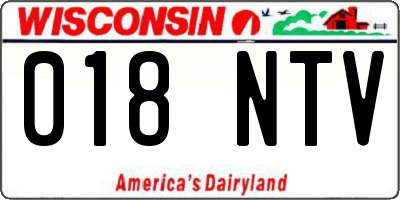 WI license plate 018NTV