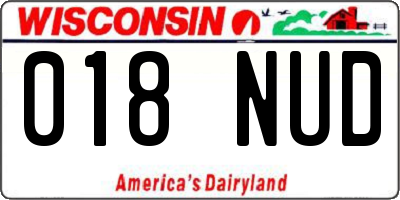WI license plate 018NUD