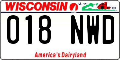 WI license plate 018NWD