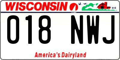 WI license plate 018NWJ