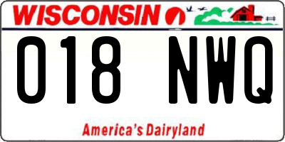 WI license plate 018NWQ