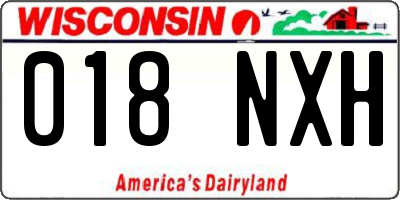 WI license plate 018NXH