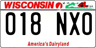 WI license plate 018NXO