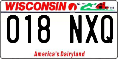 WI license plate 018NXQ