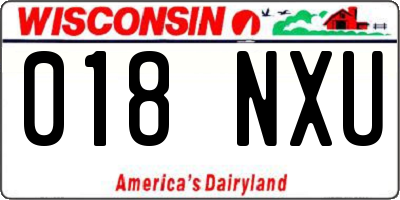 WI license plate 018NXU