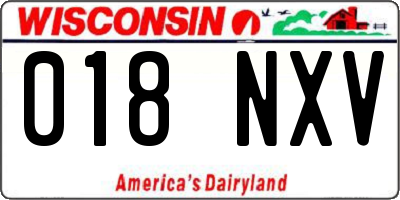 WI license plate 018NXV
