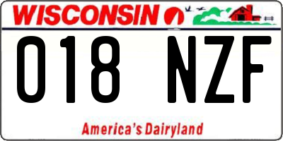 WI license plate 018NZF