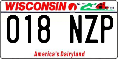 WI license plate 018NZP