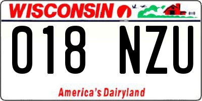 WI license plate 018NZU