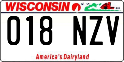 WI license plate 018NZV
