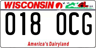 WI license plate 018OCG