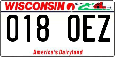 WI license plate 018OEZ