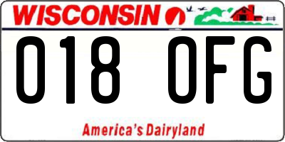 WI license plate 018OFG