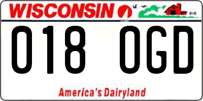 WI license plate 018OGD