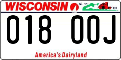 WI license plate 018OOJ