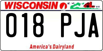 WI license plate 018PJA