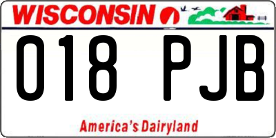 WI license plate 018PJB