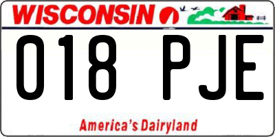 WI license plate 018PJE