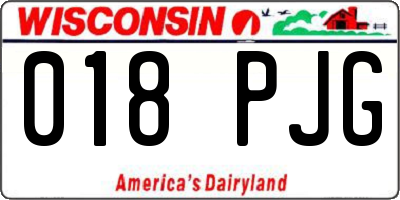 WI license plate 018PJG