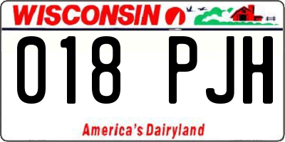 WI license plate 018PJH
