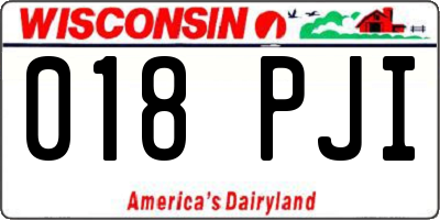 WI license plate 018PJI