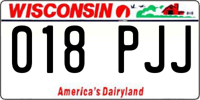 WI license plate 018PJJ
