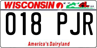 WI license plate 018PJR