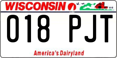 WI license plate 018PJT