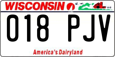 WI license plate 018PJV