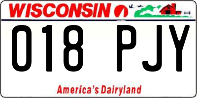 WI license plate 018PJY