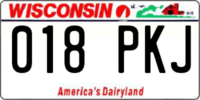 WI license plate 018PKJ