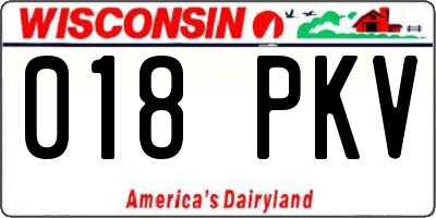 WI license plate 018PKV