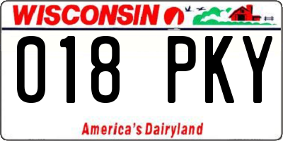 WI license plate 018PKY