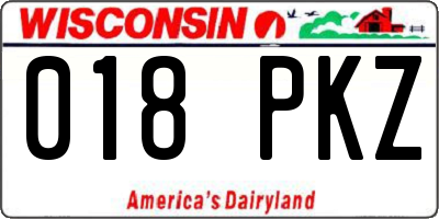 WI license plate 018PKZ