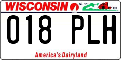 WI license plate 018PLH