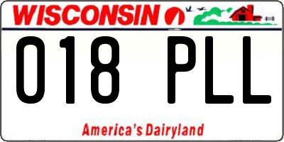WI license plate 018PLL