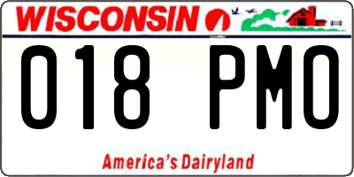 WI license plate 018PMO