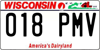 WI license plate 018PMV