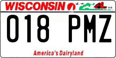 WI license plate 018PMZ
