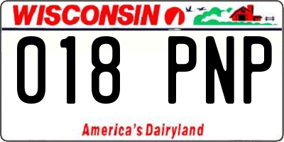 WI license plate 018PNP
