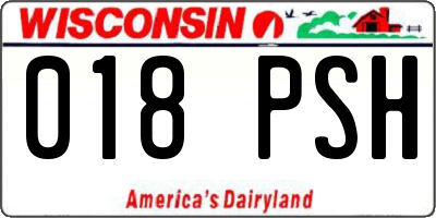 WI license plate 018PSH