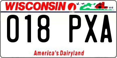 WI license plate 018PXA