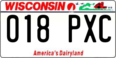WI license plate 018PXC