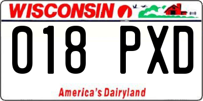 WI license plate 018PXD