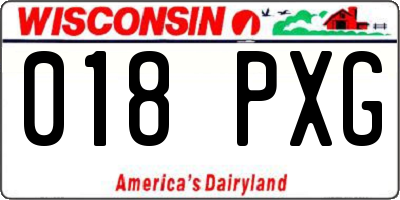 WI license plate 018PXG