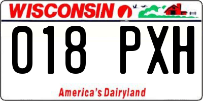 WI license plate 018PXH